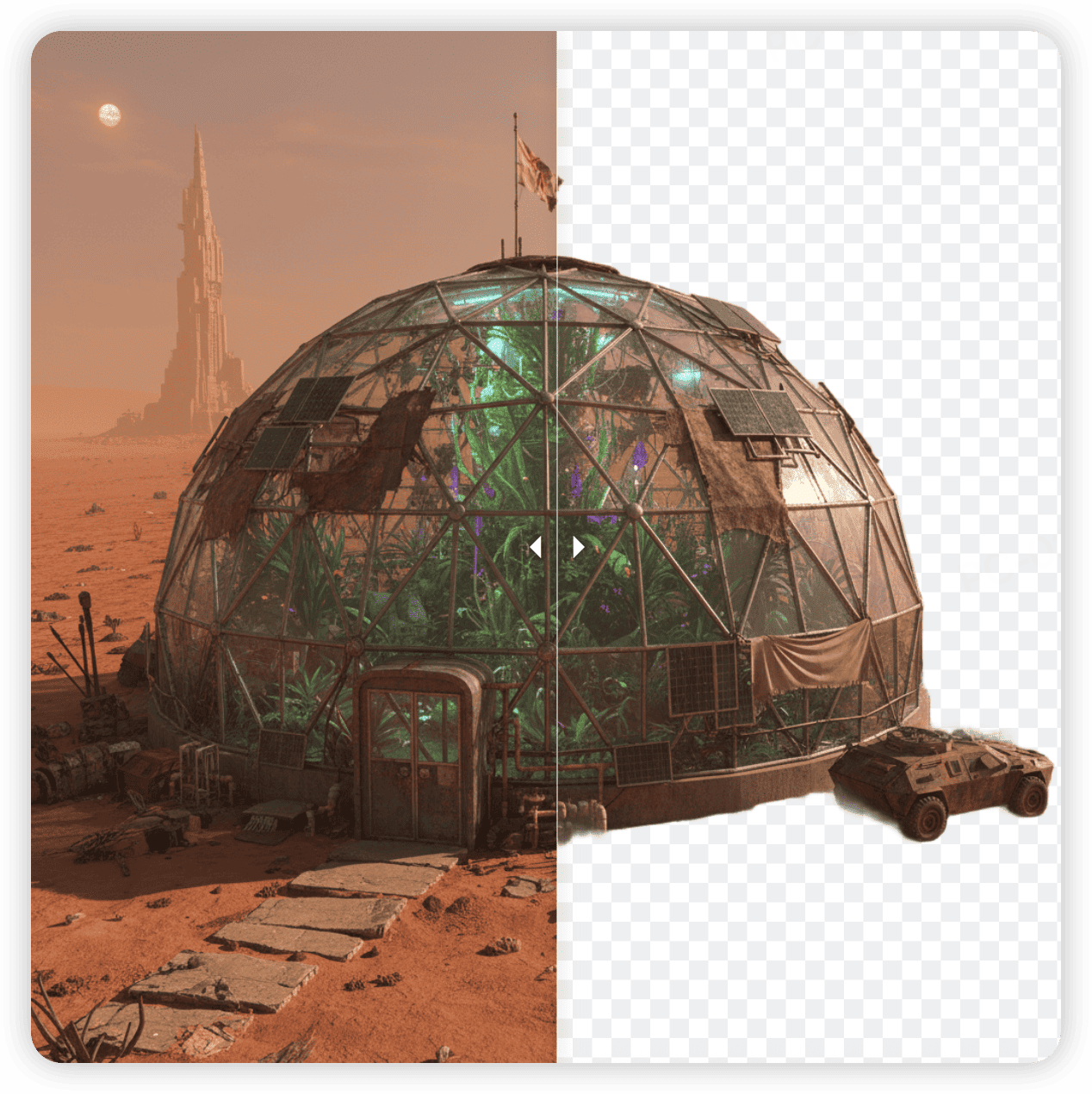 Background removal example